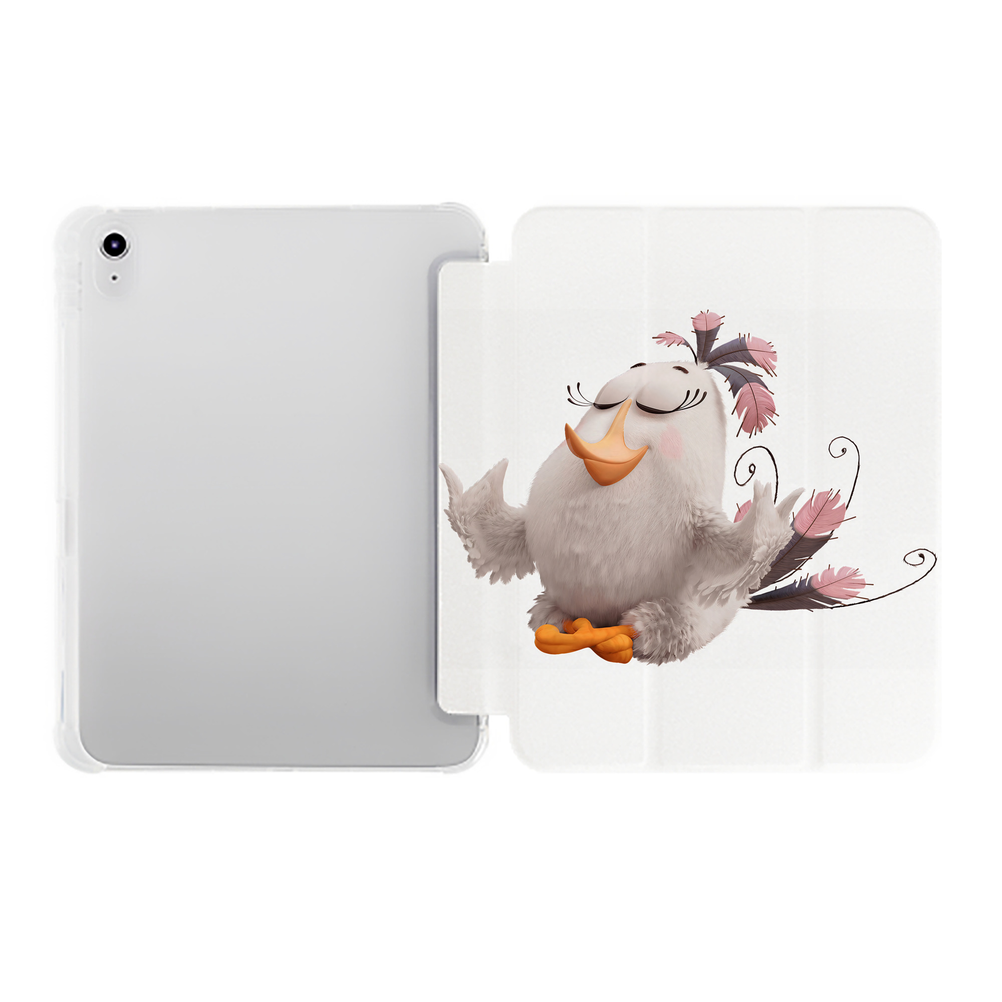 （画像用） Angry Birds アングリーバード IPad ケース ペン収納付き 三つ折りスタンド PUレザー×シリコン 対応機種9.5/10.5/10.9インチ
